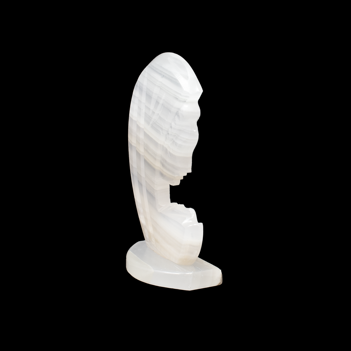 Amber Ice Onyx Madonna & Child Carving