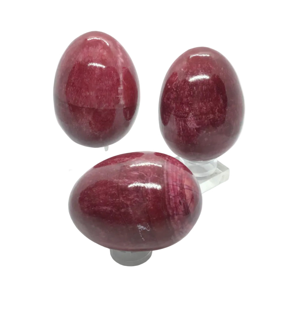 View of Dyed Maroon Onyx Egg - Large