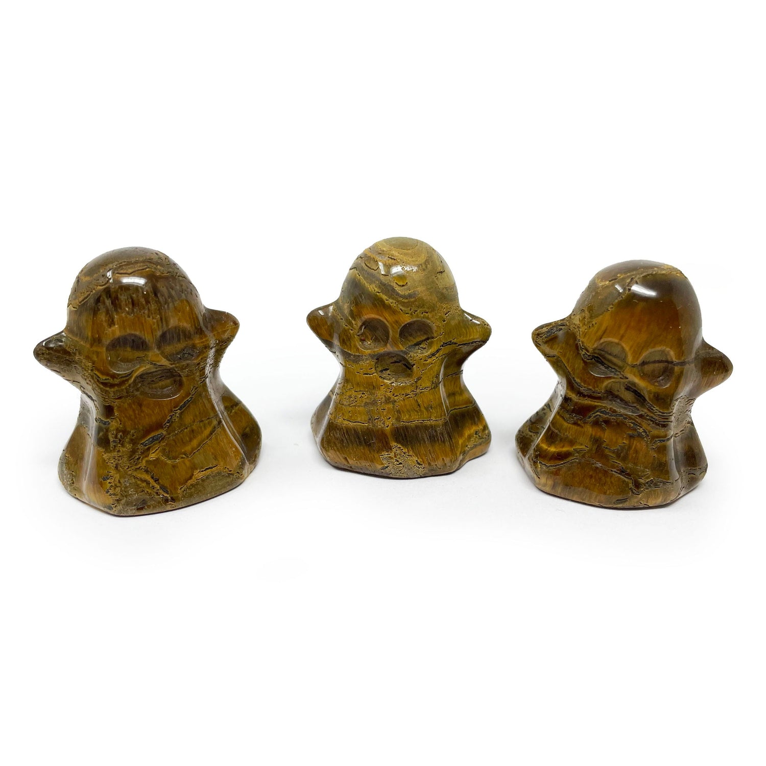 Tigers Eye Ghost Carving (Sold In Singles)
