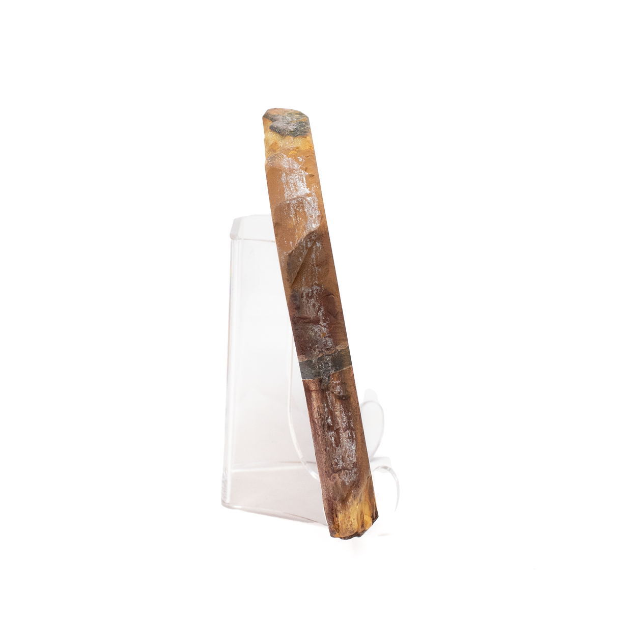 Mara Mamba Tiger Eye Slice - Freeform with Lucite Easel from Australia
