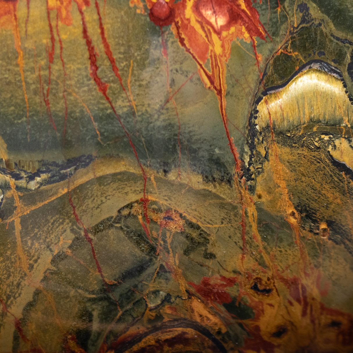 Marra Mamba Tiger Eye Sphere - Extra Large on Custom Stand with Theatrical Design