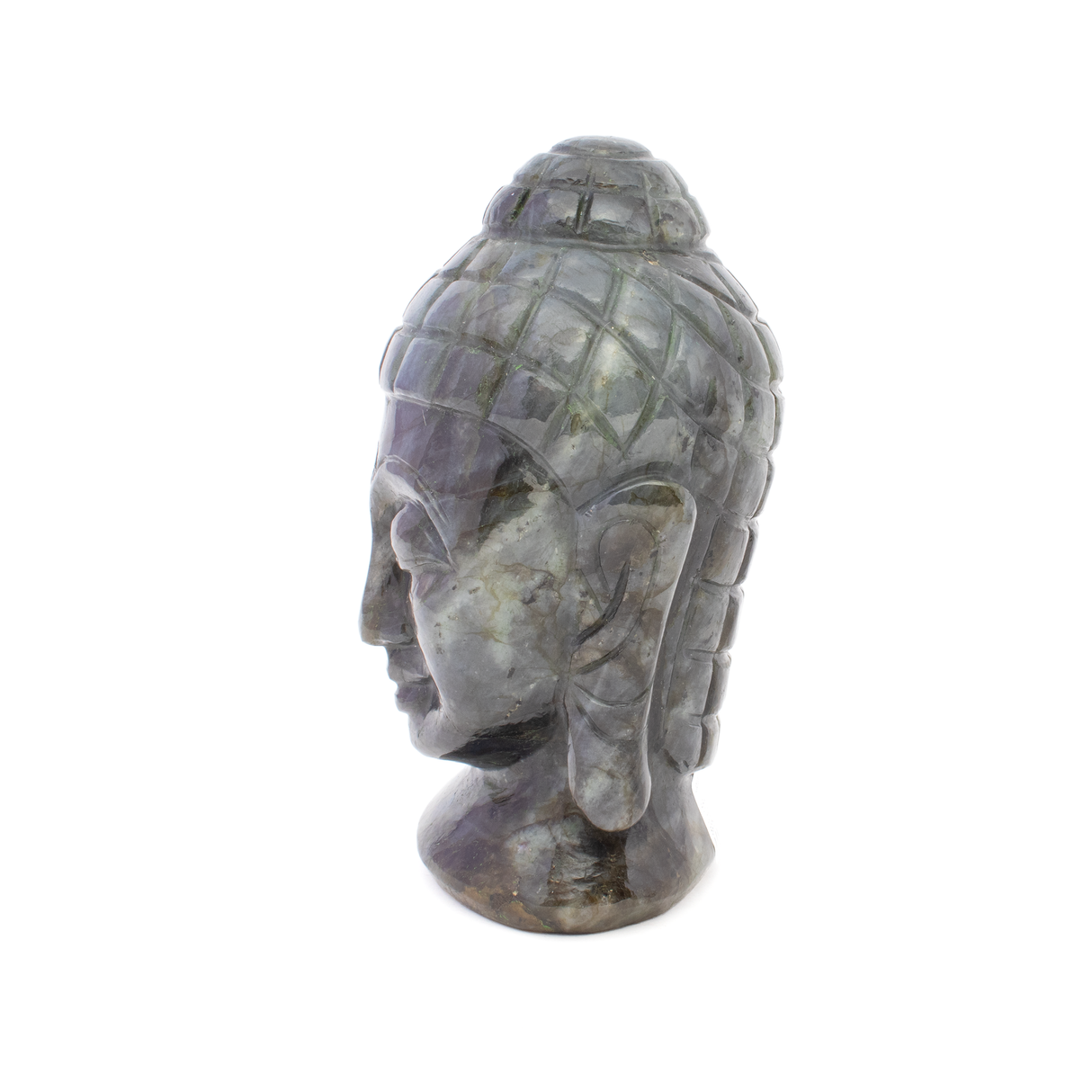 Labradorite Buddha Head Carving