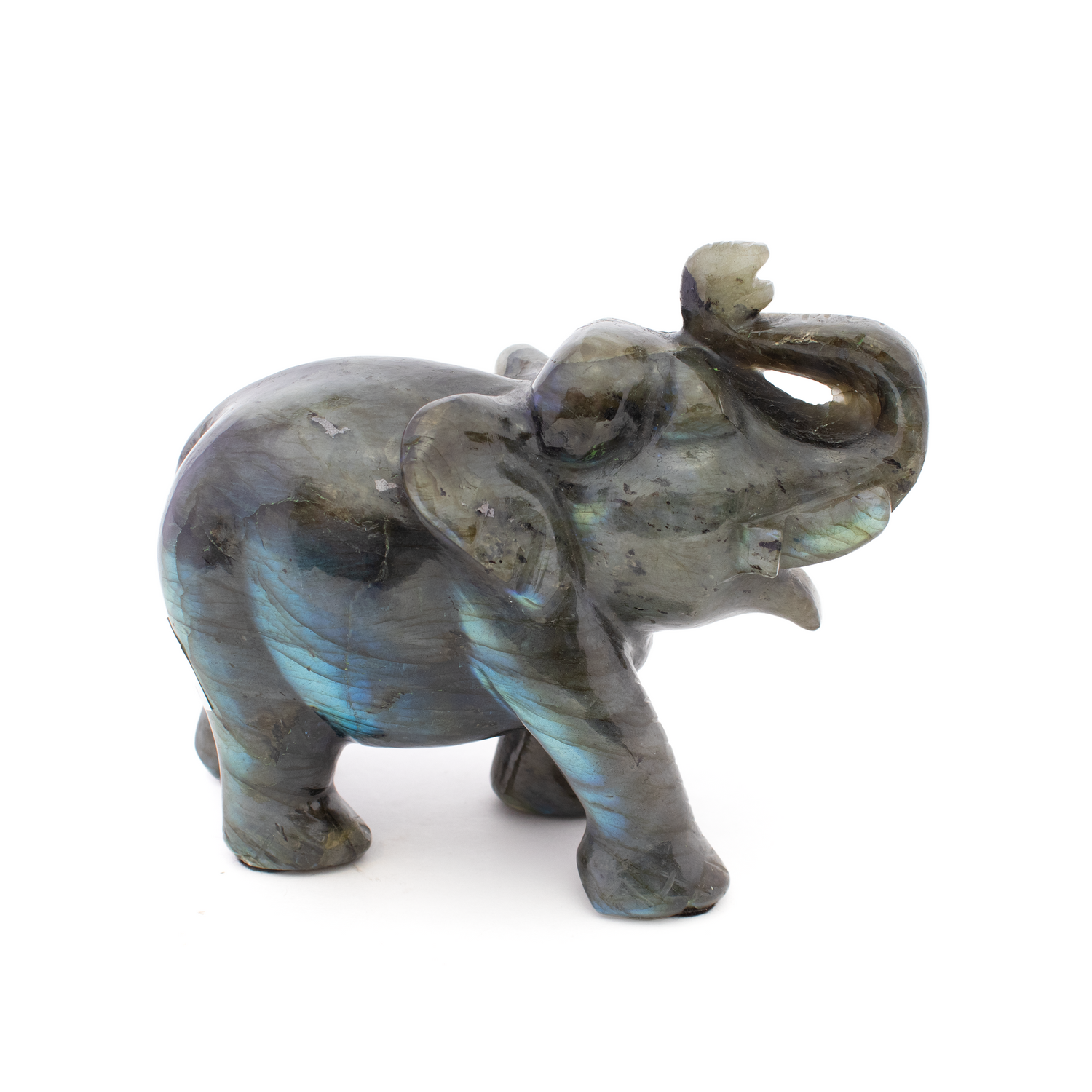 Labradorite Elephant Carving