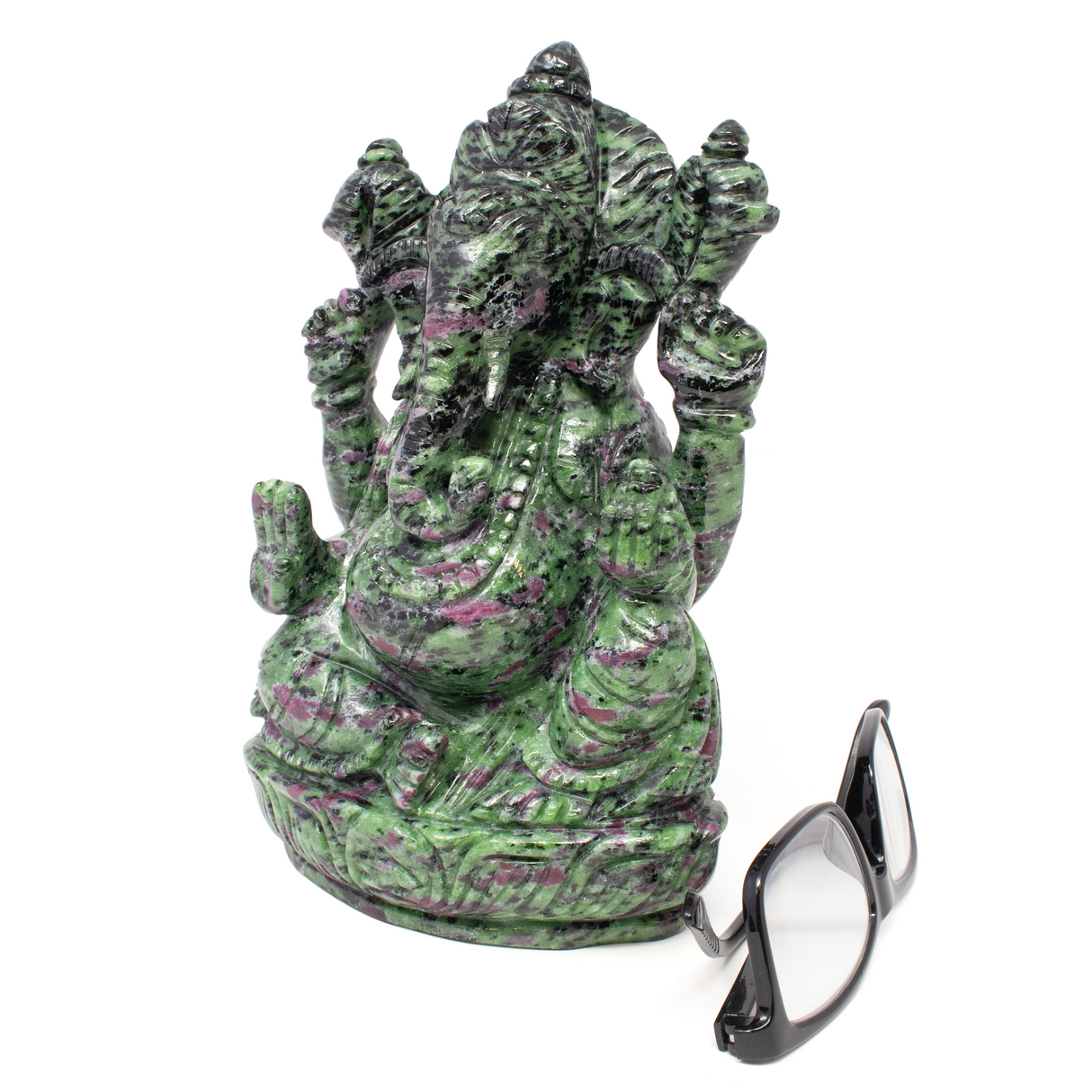 Ruby Zoisite Ganesh Carving