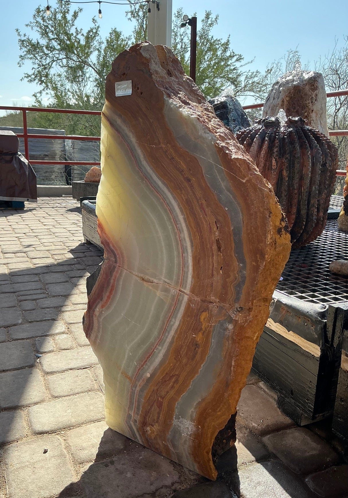 View of Green Talan Onyx End-Cut Fountain