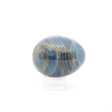 View of A+ Argentinian Blue Calcite Egg with Lucite Ring Stand