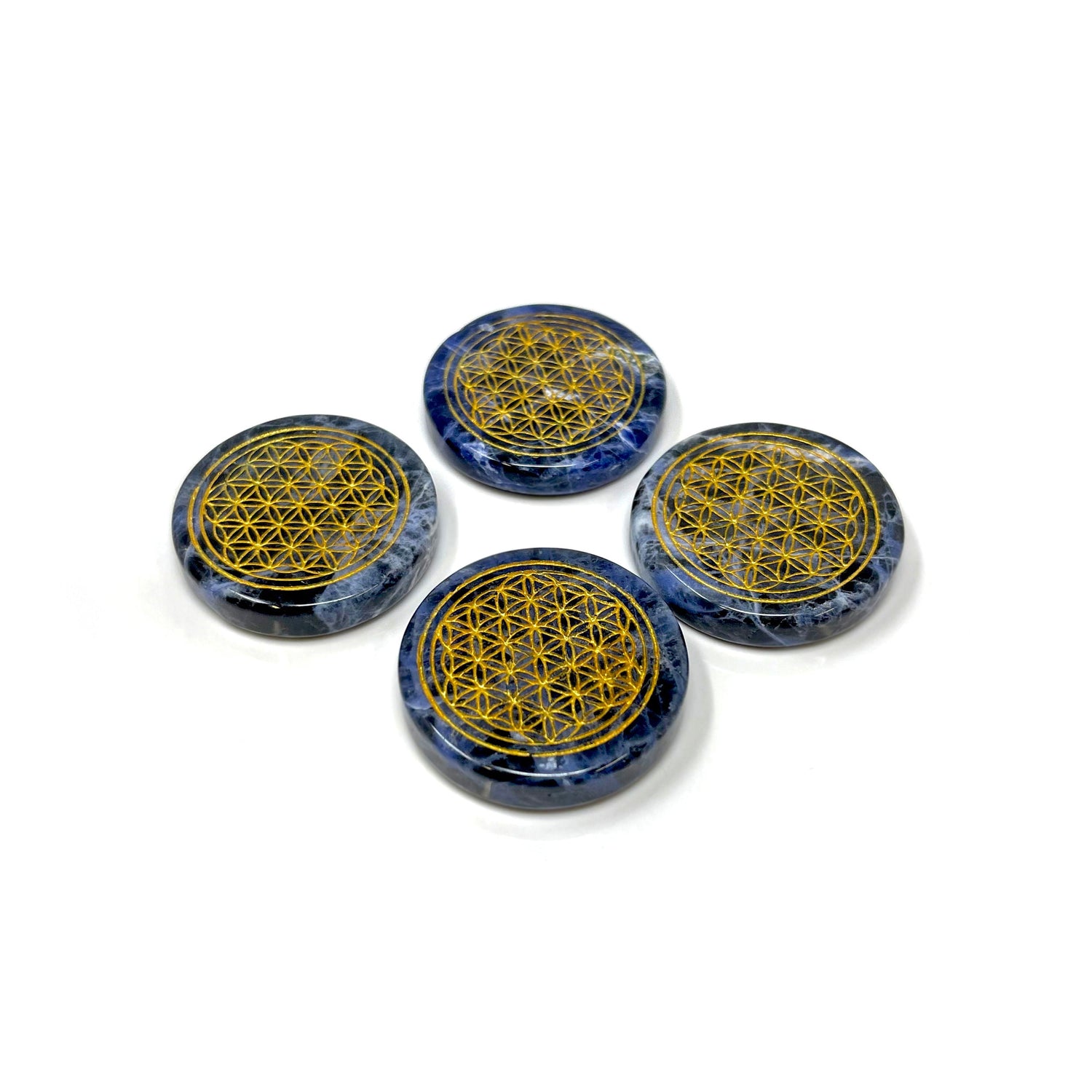 Sodalite Life Flower (Sold in Singles) - Sacred Geometry
