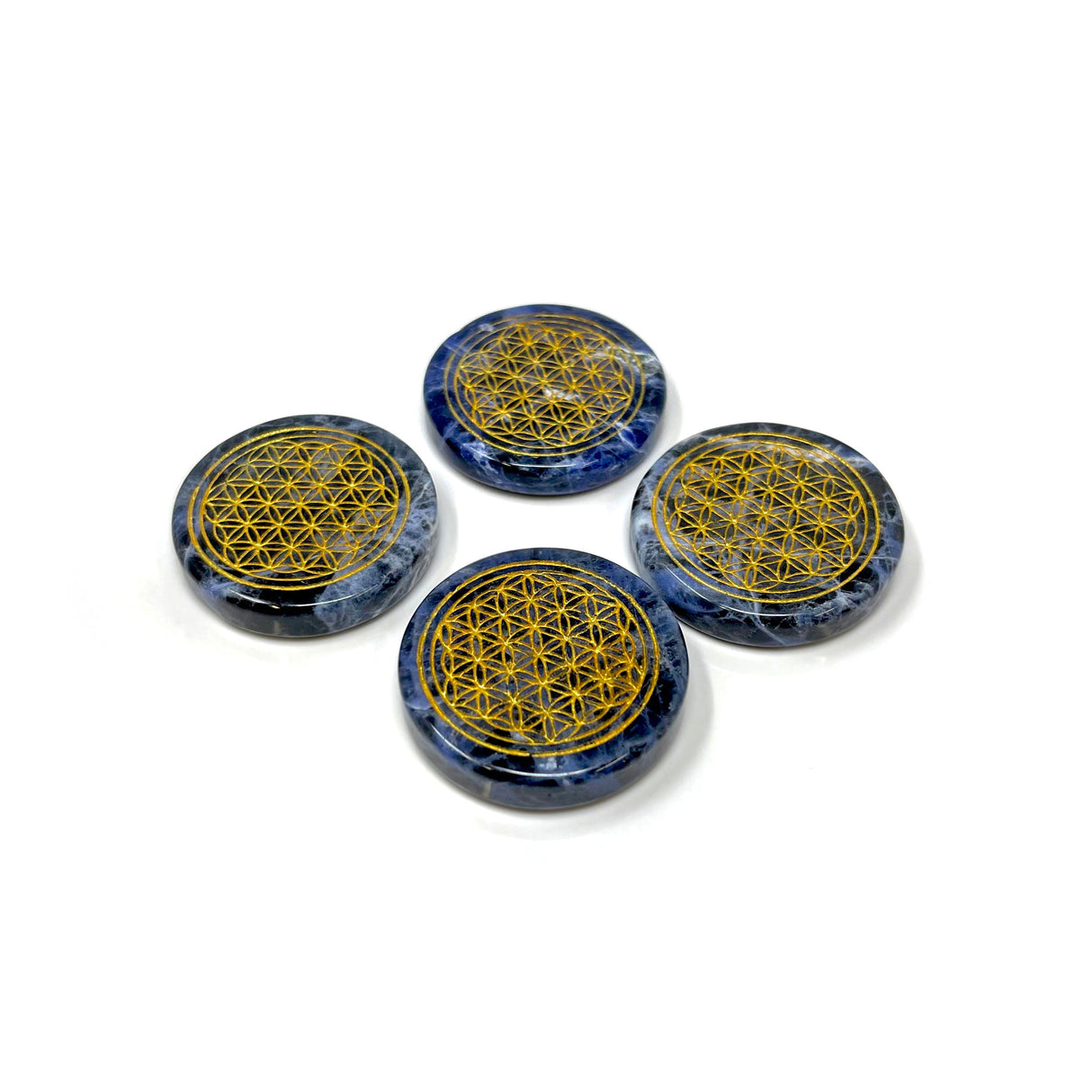 Sodalite Life Flower (Sold in Singles) - Sacred Geometry