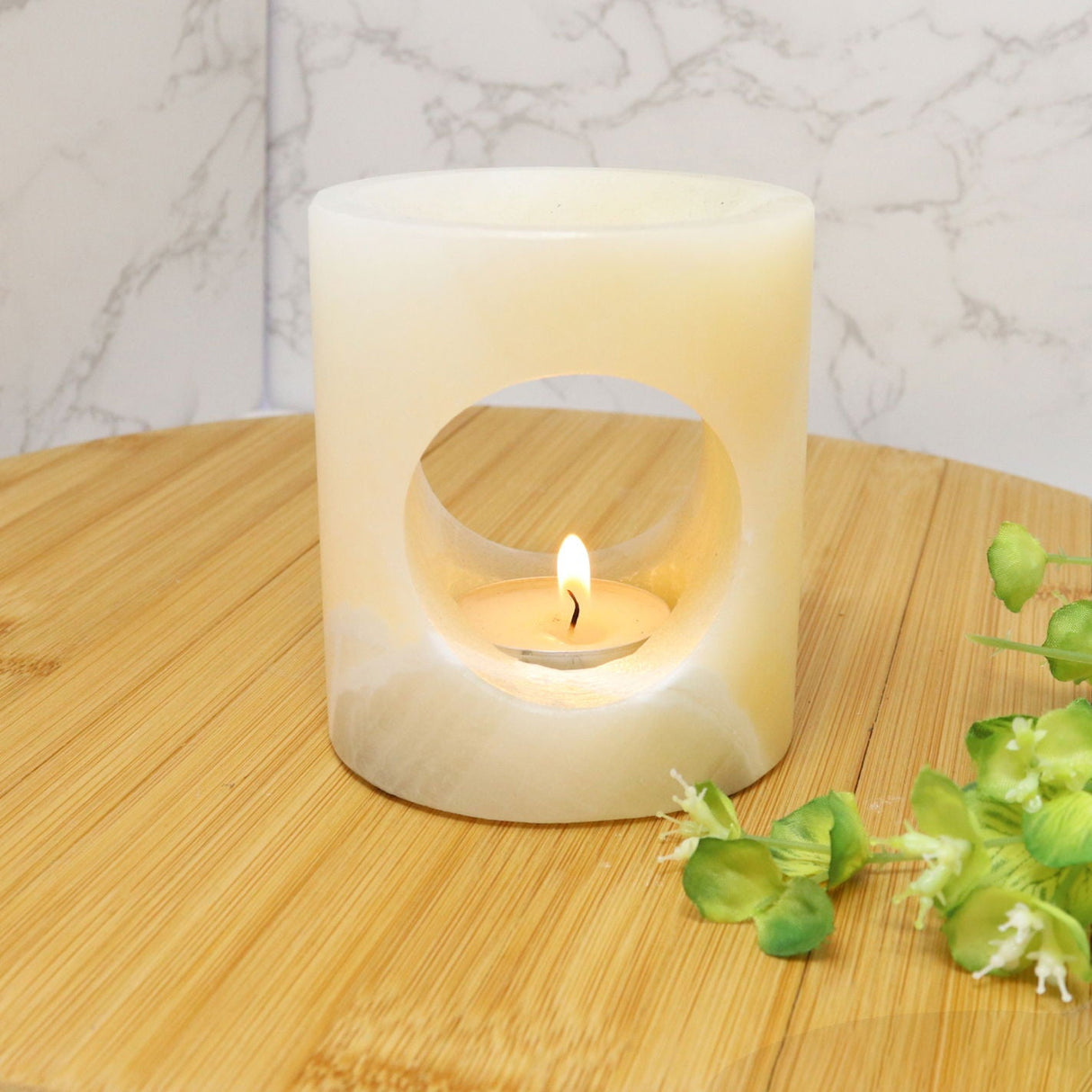 Onyx Candle Holder Diffuser - Beige