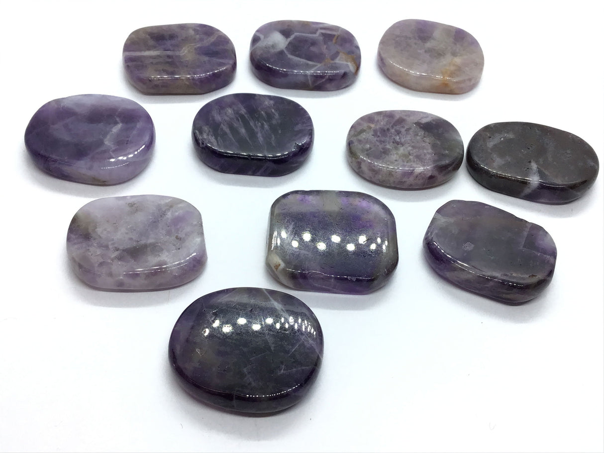 View of Chevron Amethyst Flat Stone - Small From Brazil