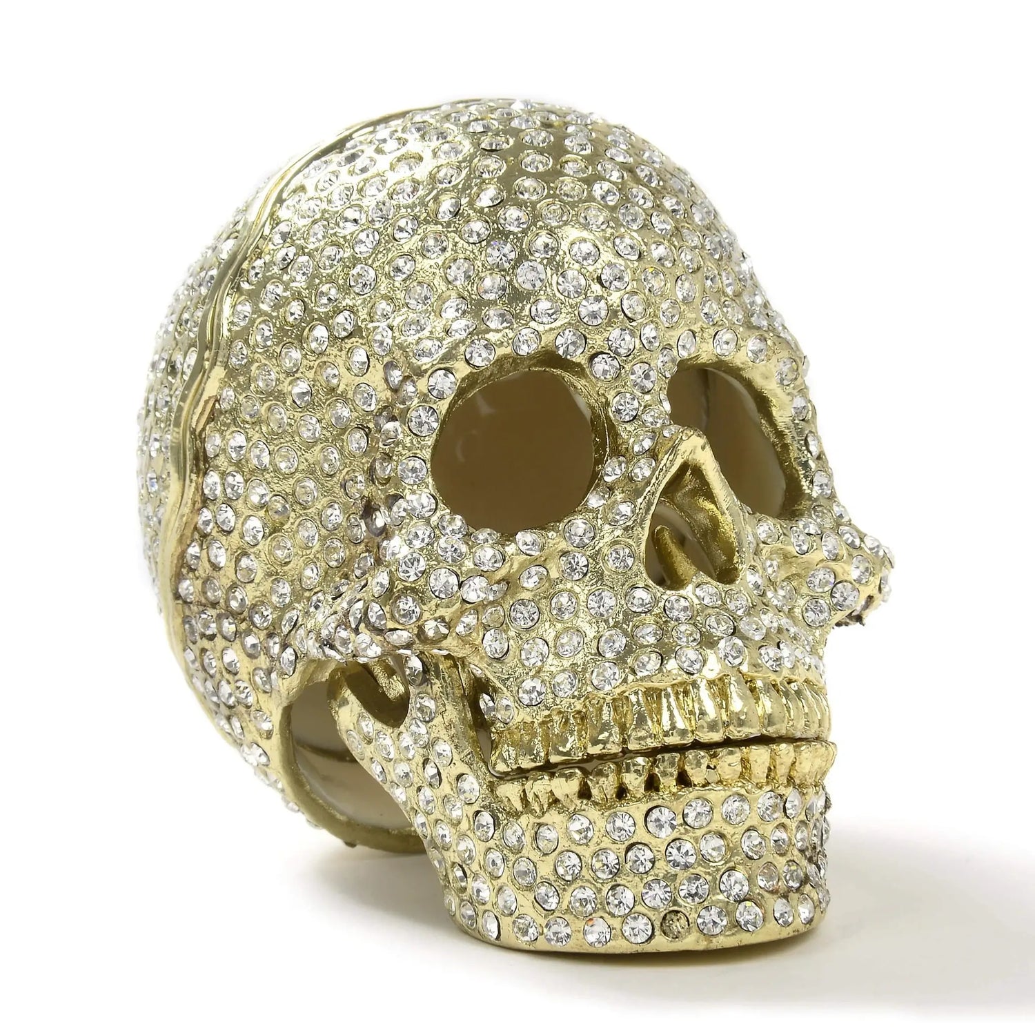 Gold Colored Skull Jewel Box