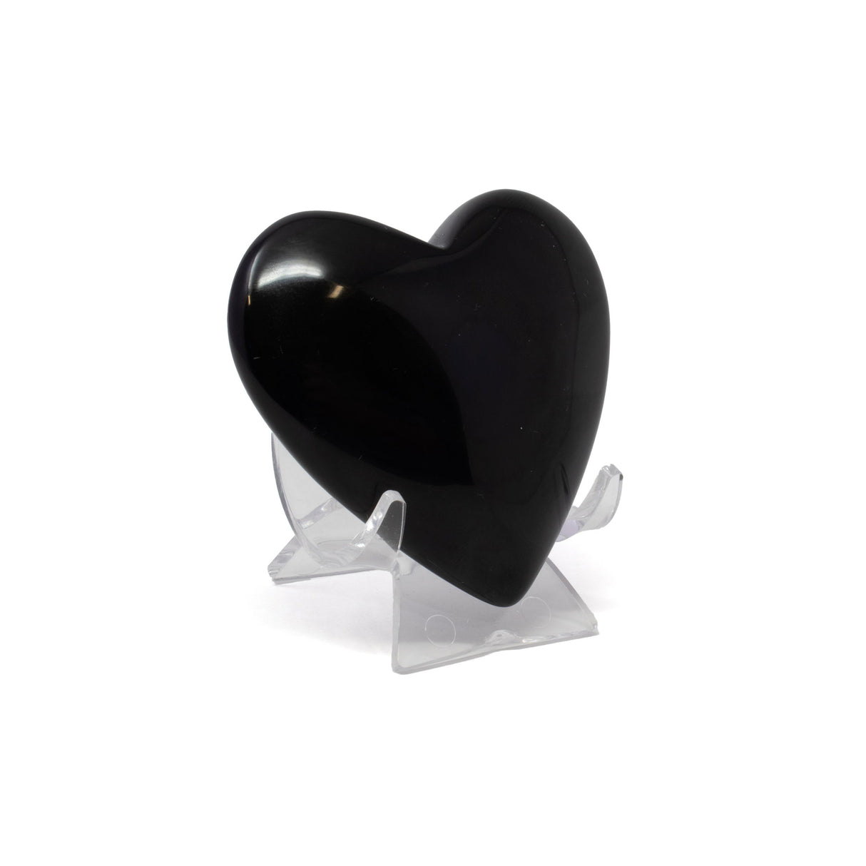 Rainbow Obsidian Heart on Lucite Stand