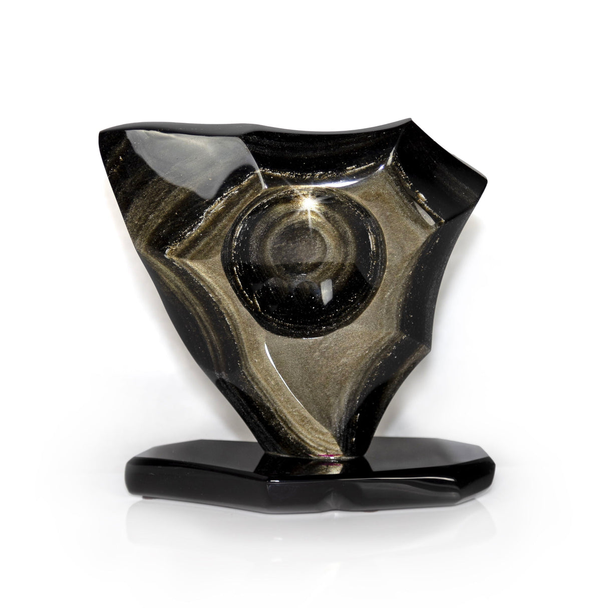 Golden Sheen Obsidian Sculpture