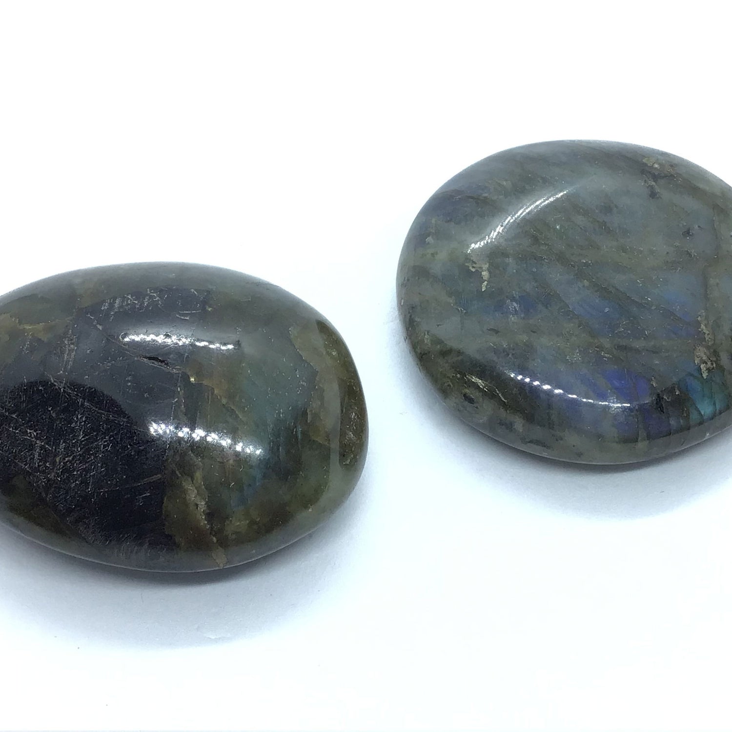 View of Labradorite Palm Stone from Madagascar