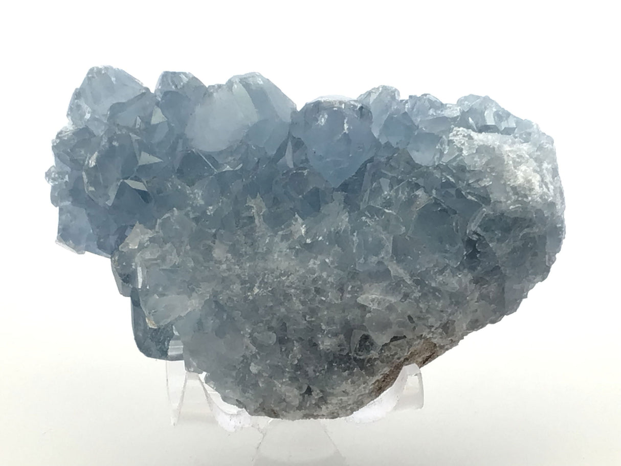 View of Celestine Crystal Specimen from Madagascar with Lucite Stand