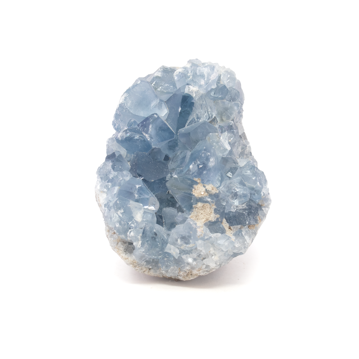 View of Celestine Crystal Specimen from Madagascar with Lucite Stand