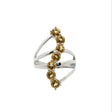 View of Citrine Ring - 7 Faceted Rounds in S-Shaped Design on Triple Band Prong Set in 925 Sterling Silver sz8