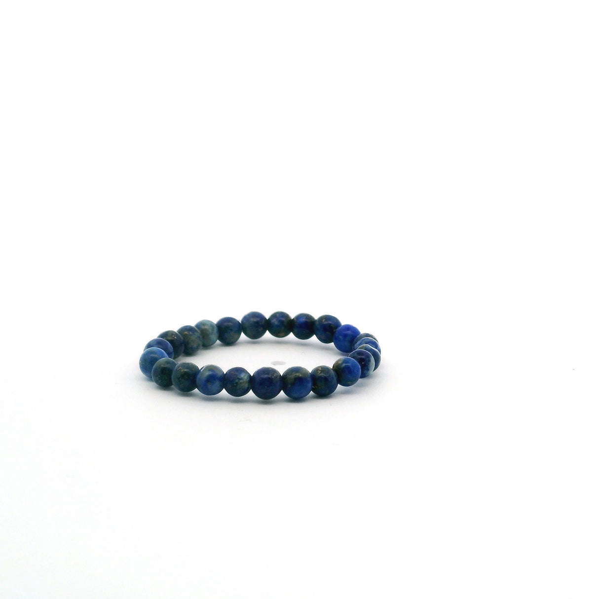 View of Lapis Lazuli Beaded Ring - 3mm Round