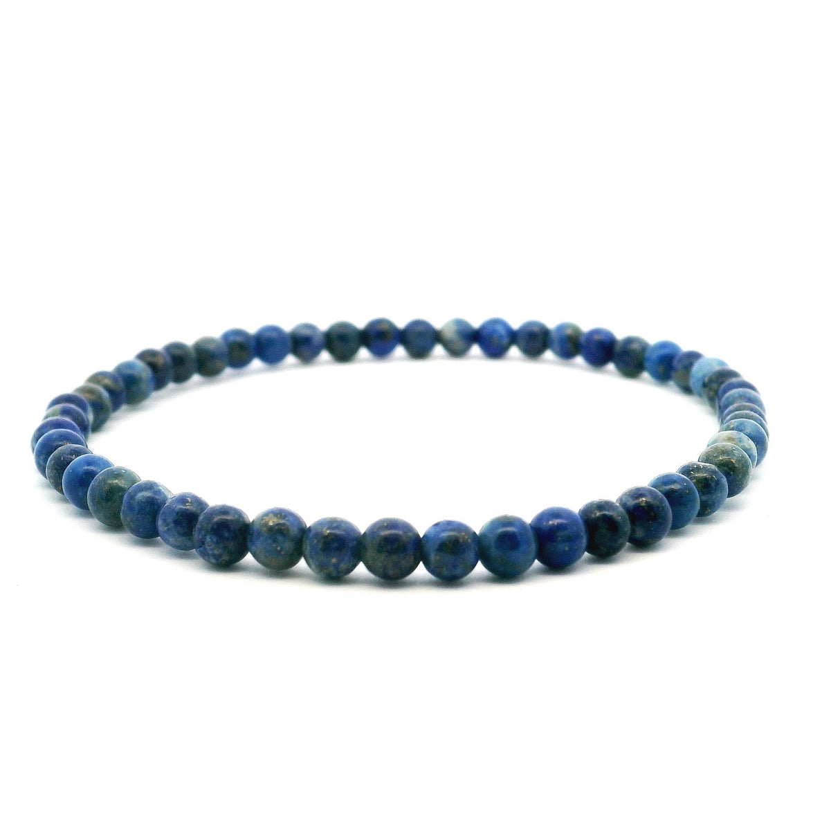 View of Lapis Lazuli Beaded Bracelet - 4mm Rounds