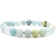 View of Aquamarine Beaded Bracelet - 8mm Round