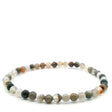 View of Botswana Agate Beaded Bracelet - 4mm Rounds