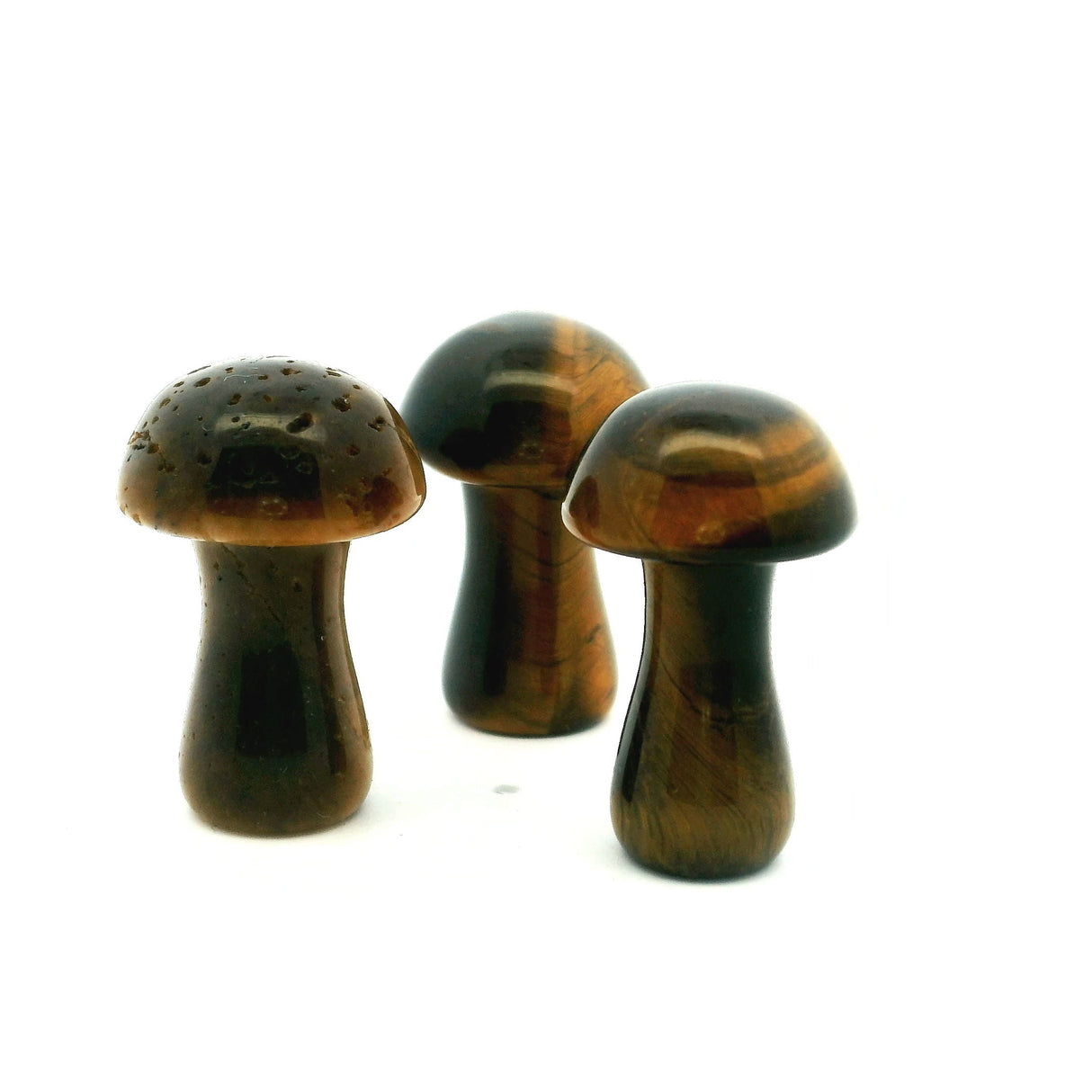 Yellow Tigers Eye 1" Mushroom Carving