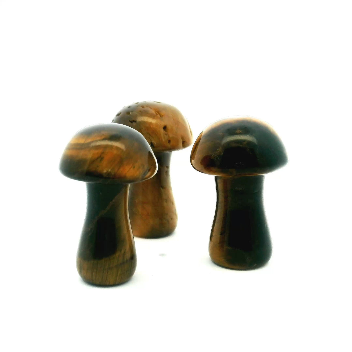 Yellow Tigers Eye 1" Mushroom Carving