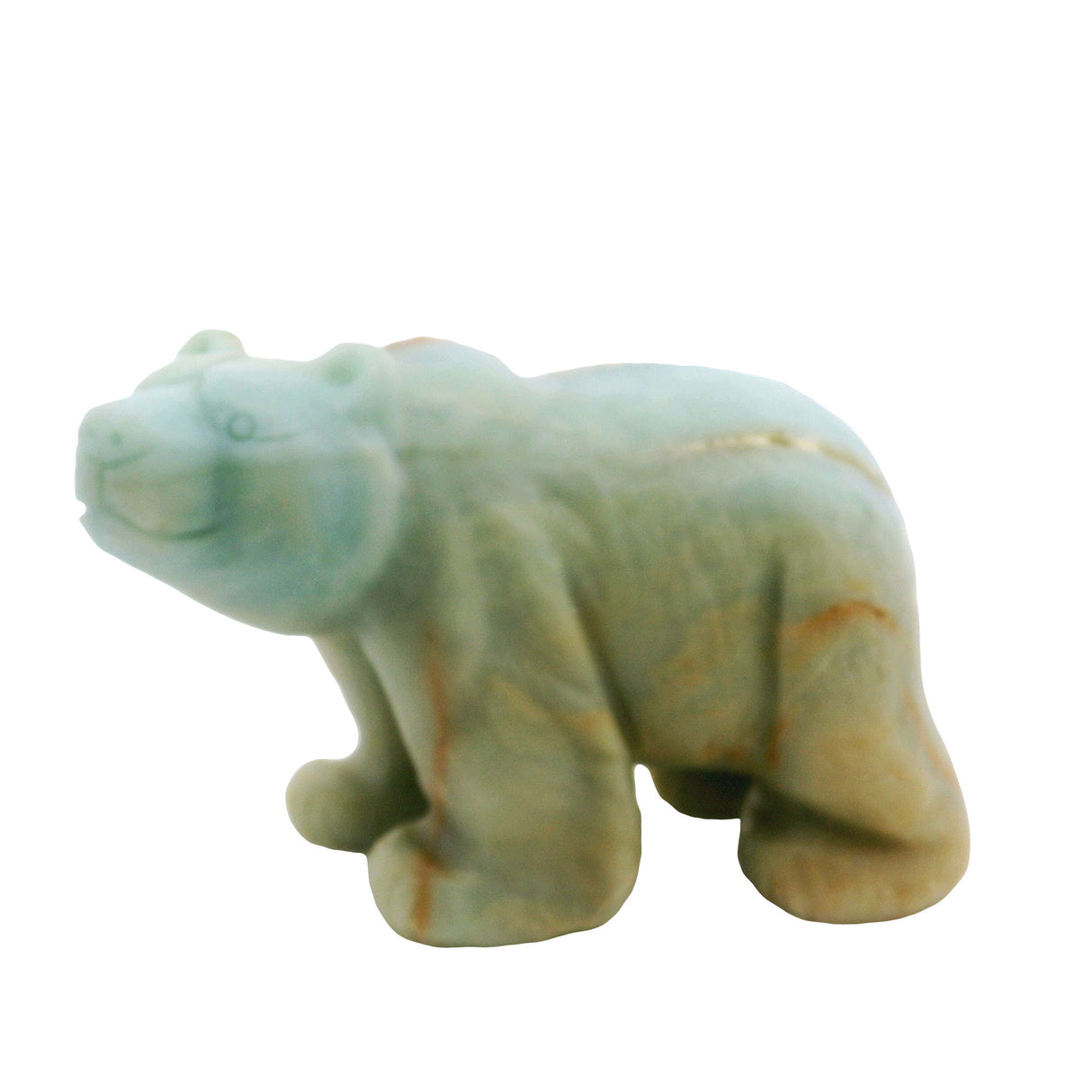 View of Amazonite Bear Carving