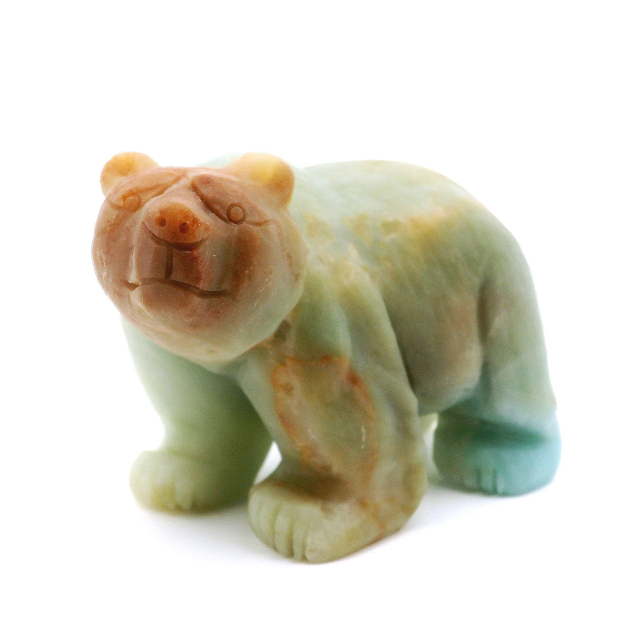 View of Amazonite Bear Carving