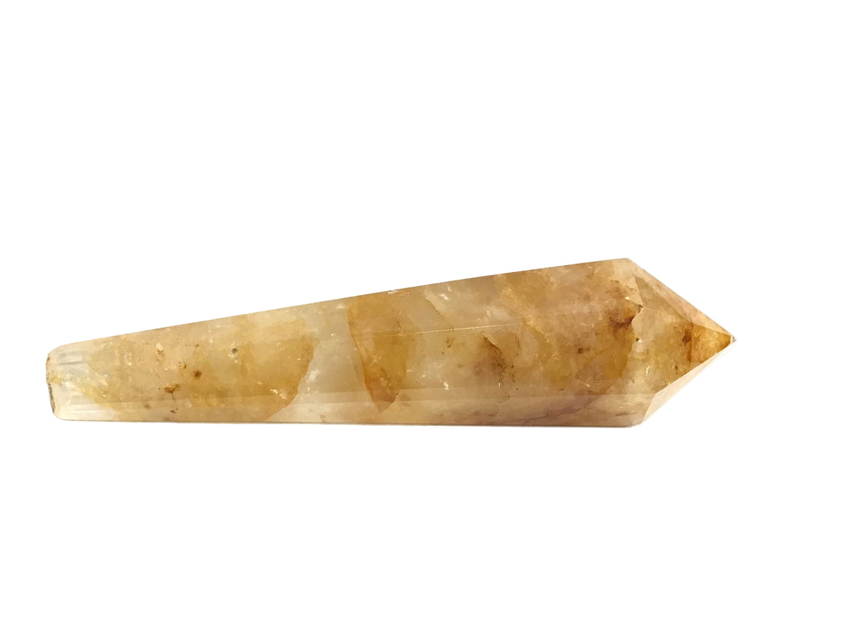 View of Yellow Golden Healer aka Hematoid Quartz Tapered Point