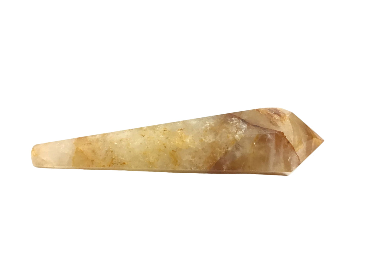 View of Yellow Golden Healer aka Hematoid Quartz Tapered Point