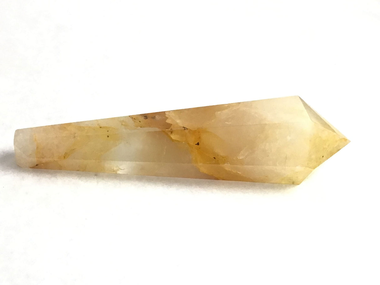 View of Yellow Golden Healer aka Hematoid Quartz Tapered Point