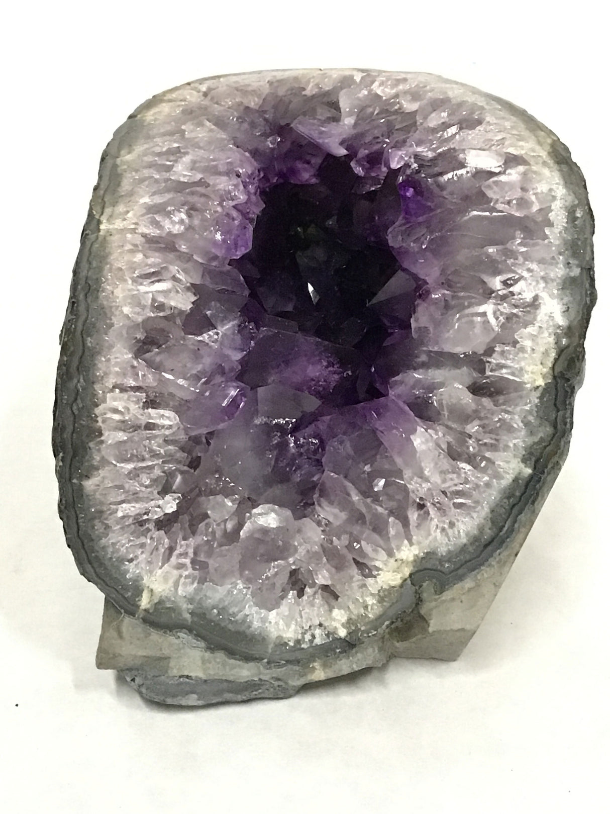 Amethyst Crystal Cluster With Cut Base From Brazil