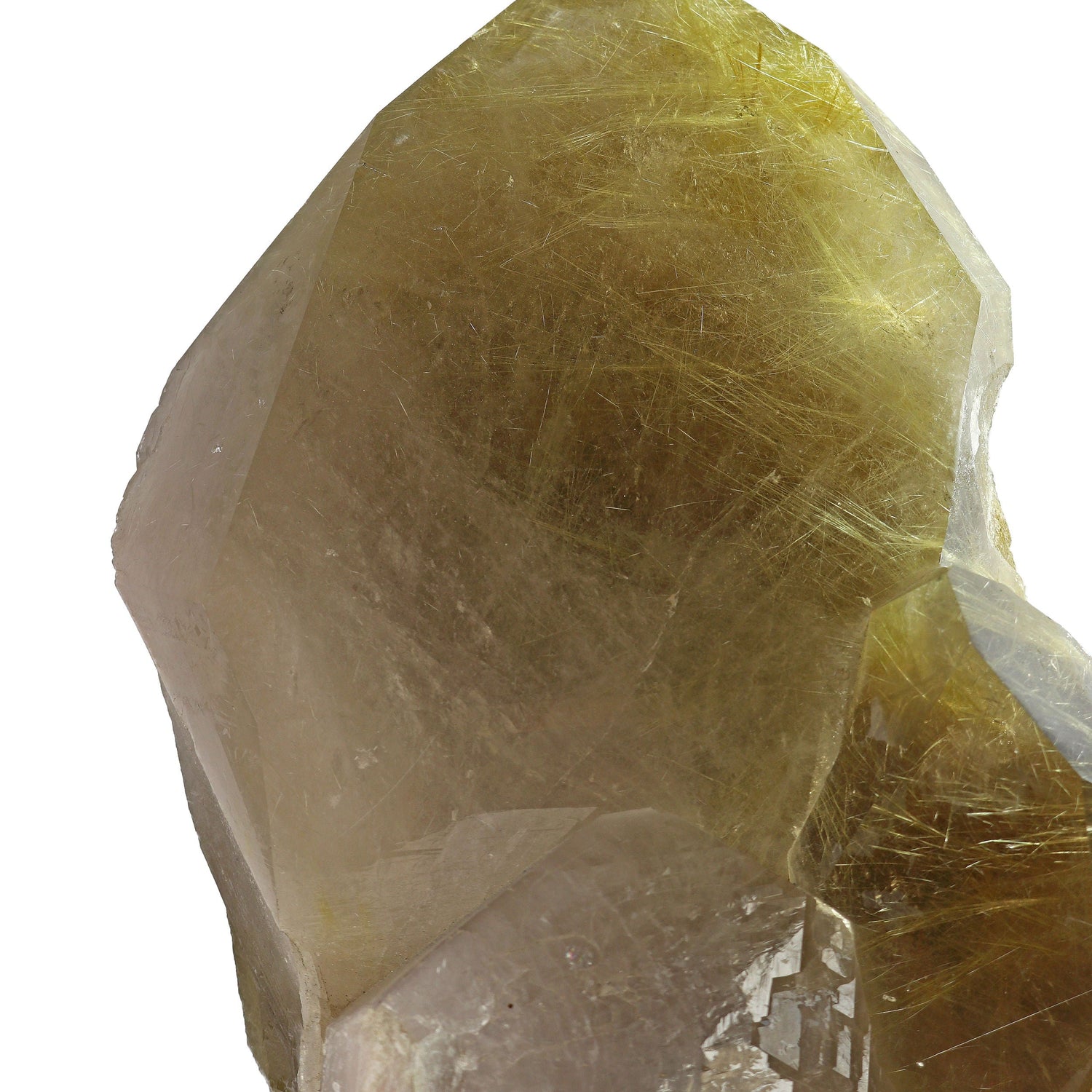 Rutile Quartz Cluster on Custom Rotating Artisan Stand
