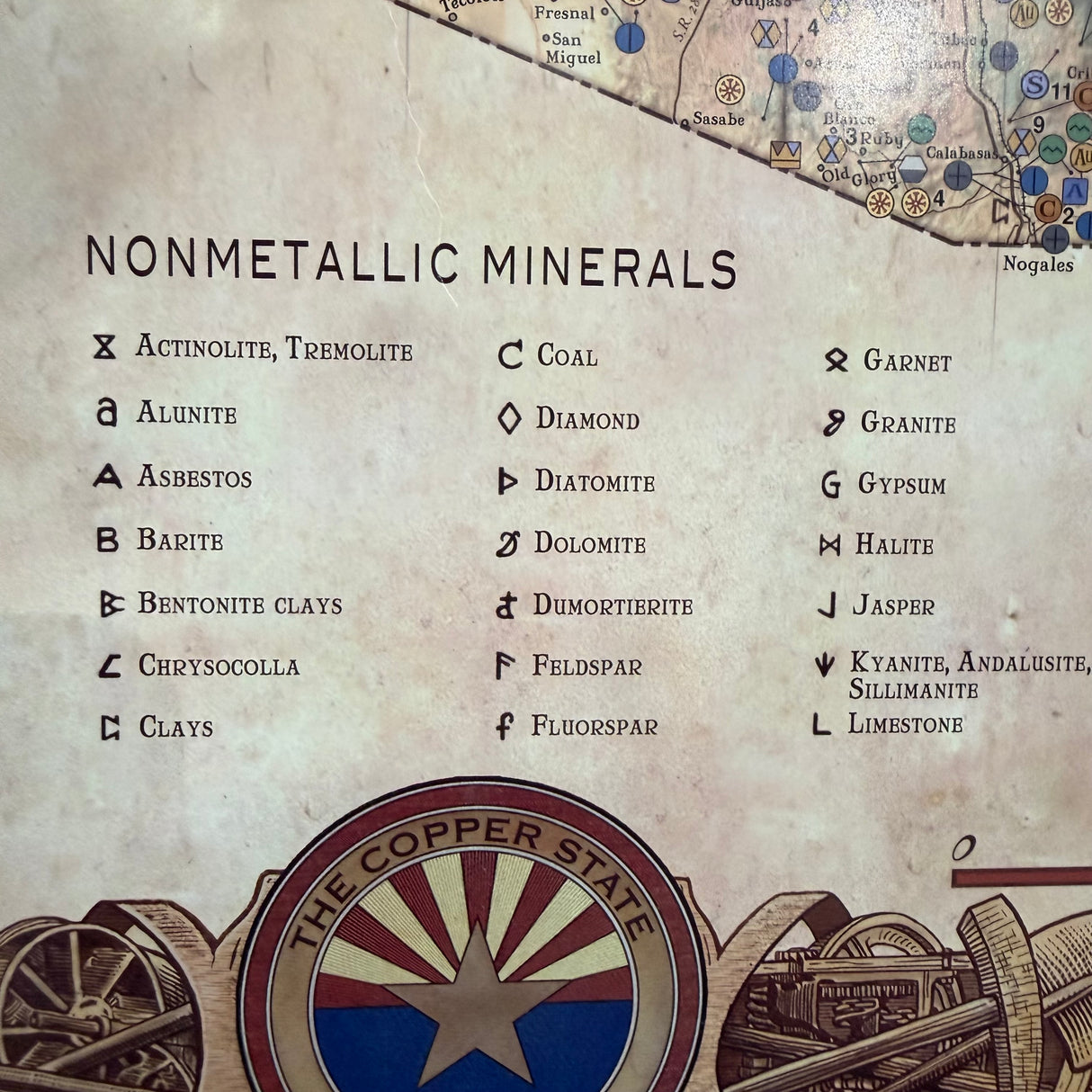 Arizona Mineral Treasure Map