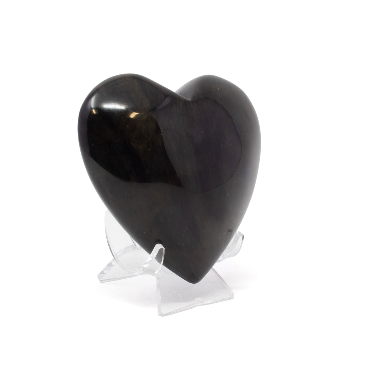Rainbow Obsidian Heart on Lucite Stand