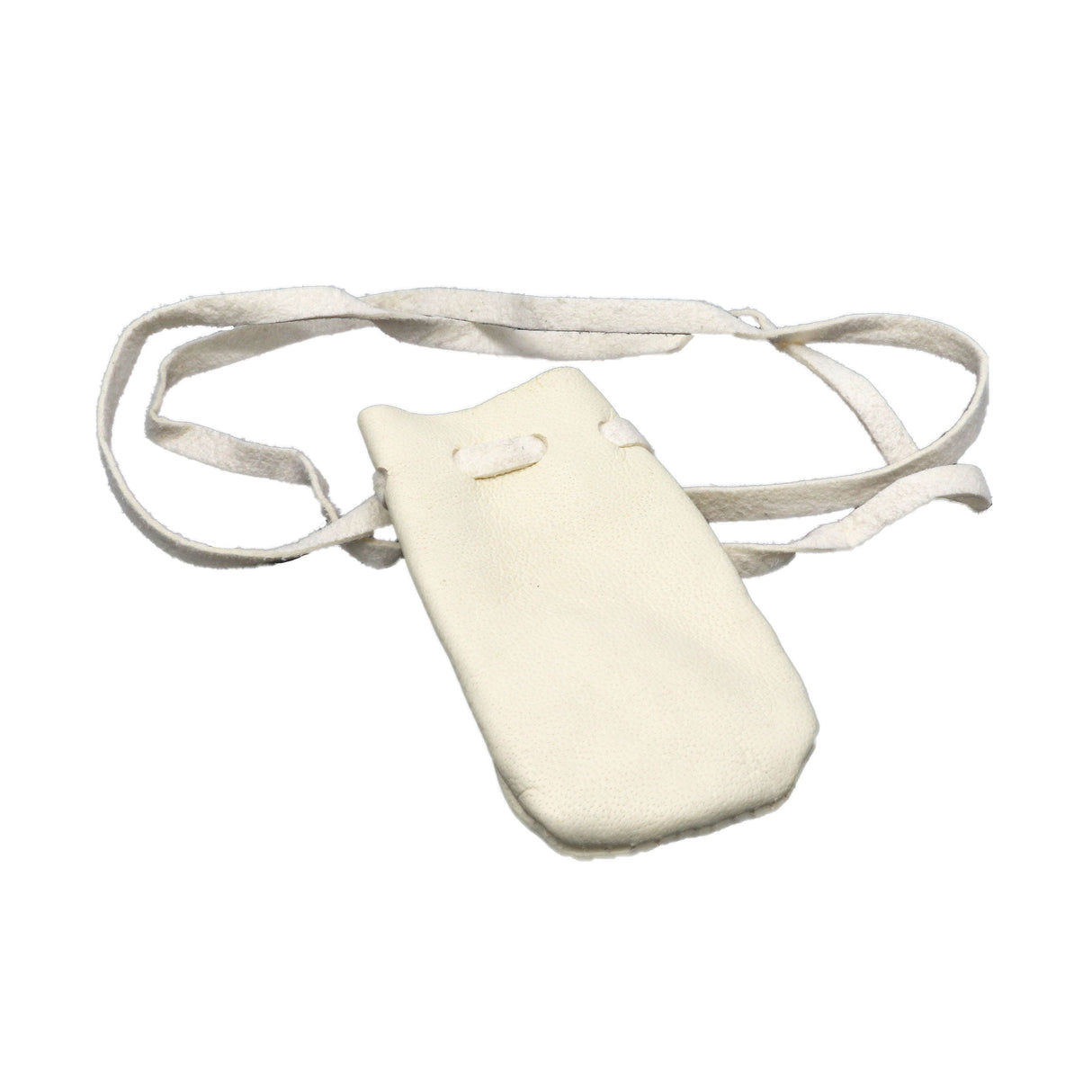 White Leather Pouch