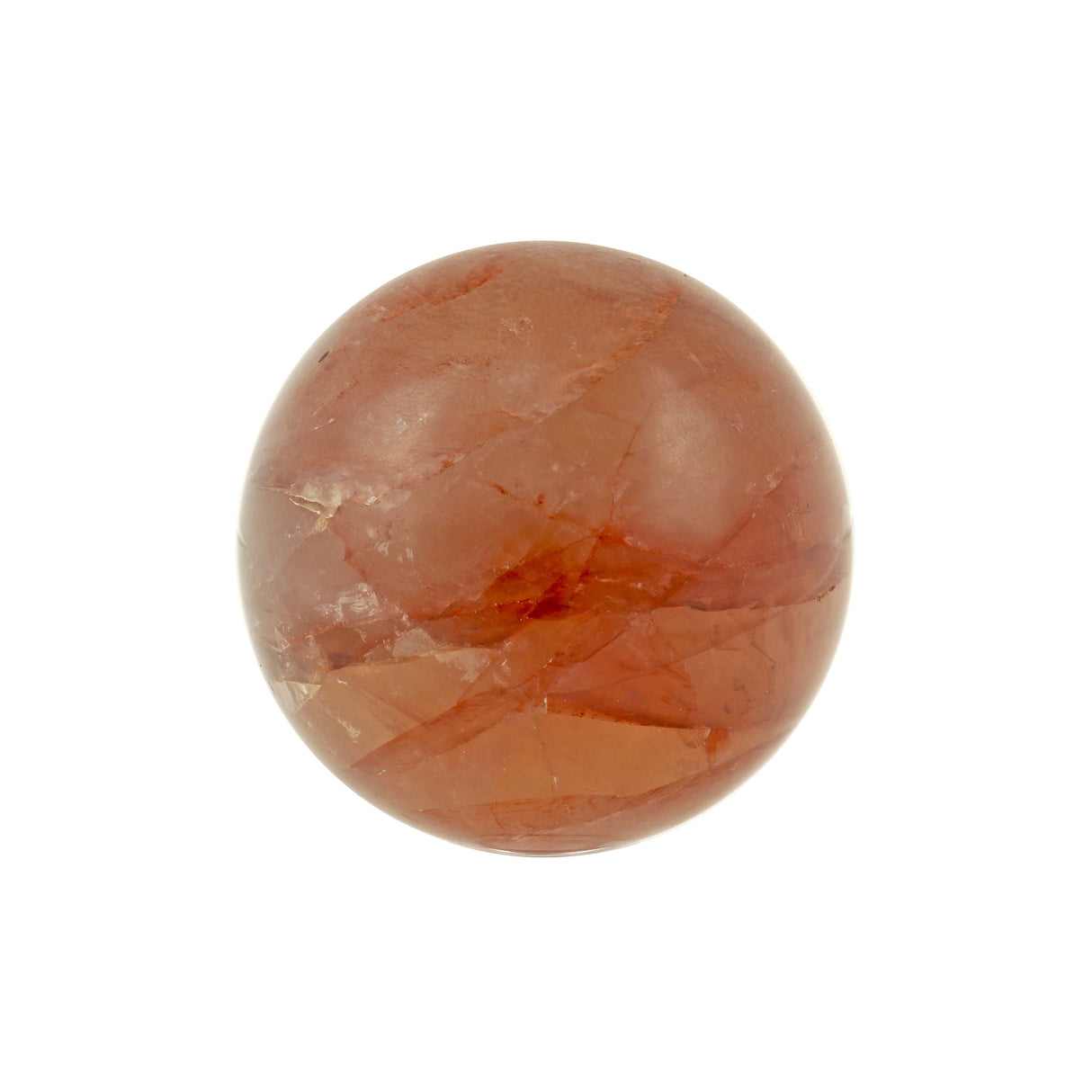 Red Golden Healer Quartz Sphere from Madagascar with Deep Burgundy with Sparkling Silver with Lucite Stand