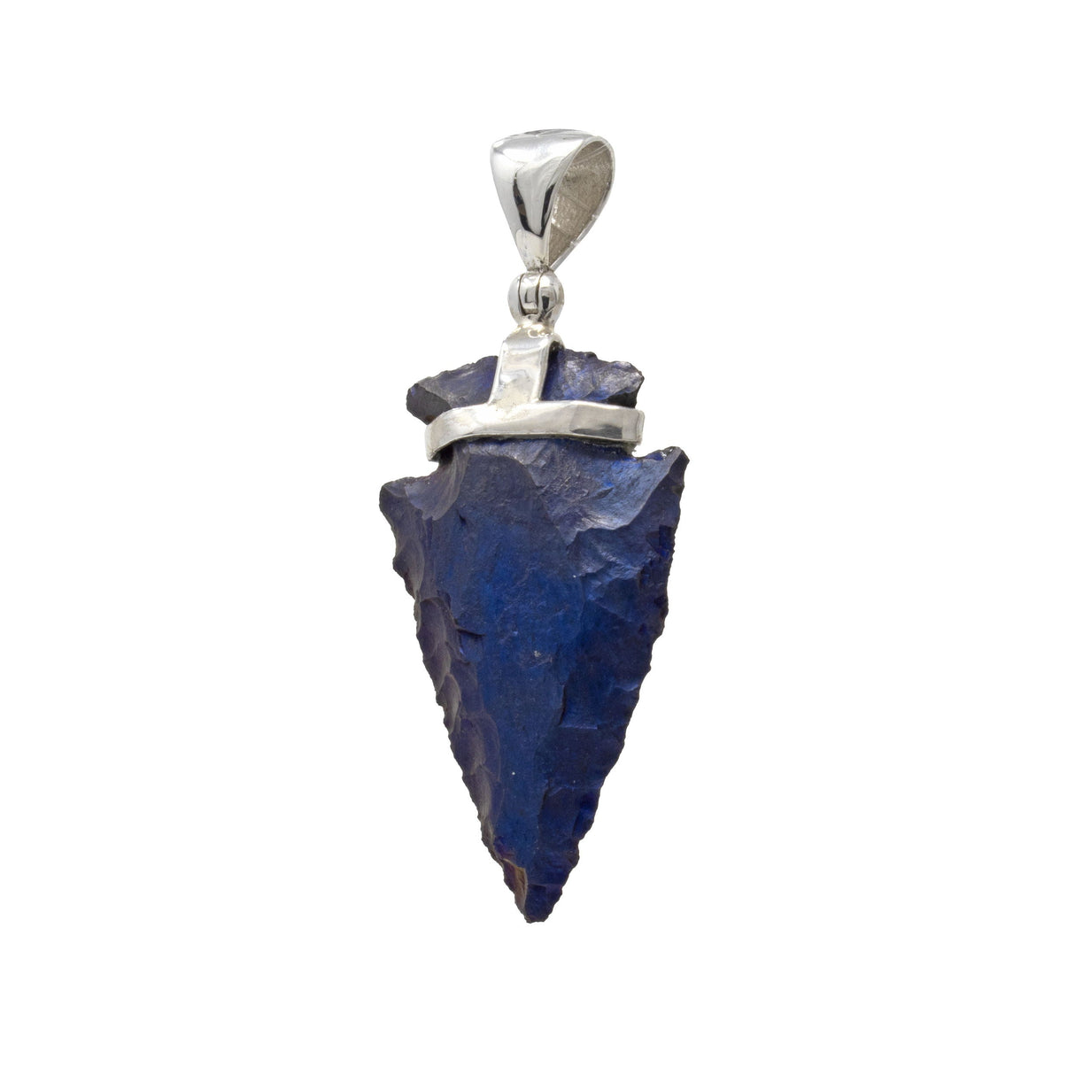 Quartz Arrowhead Pendant with Titanium Coating