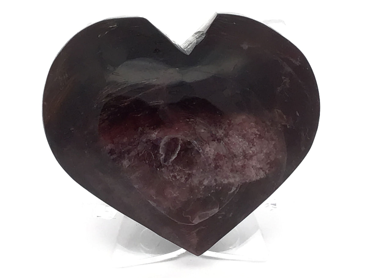 A+ Lepidolite Heart on Lucite Stand
