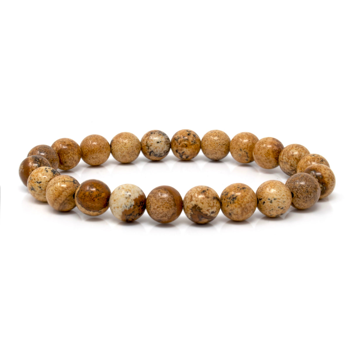 Picture Jasper Beaded Bracelet 8mm Rounds
