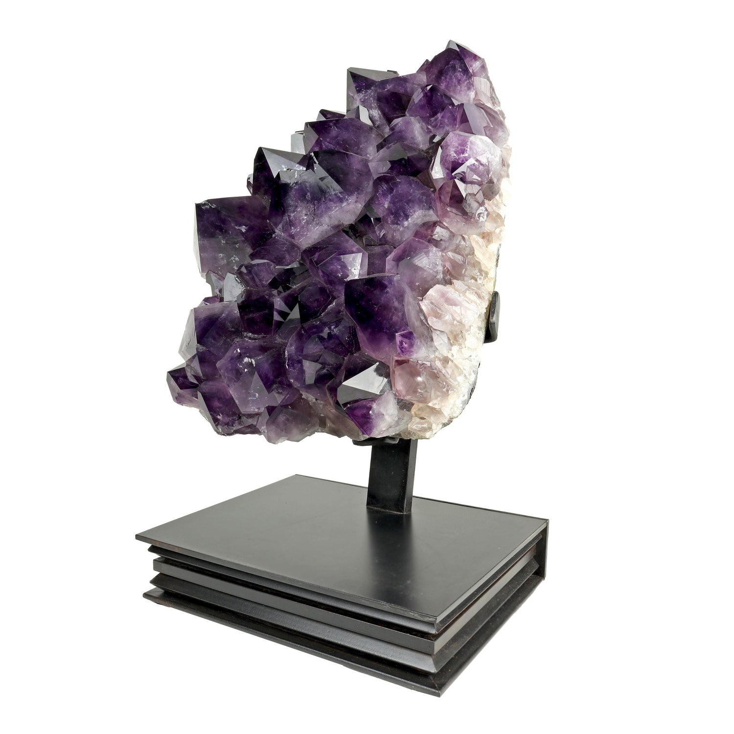 Amethyst Crystal Cluster in Custom Stand (18 inches tall)