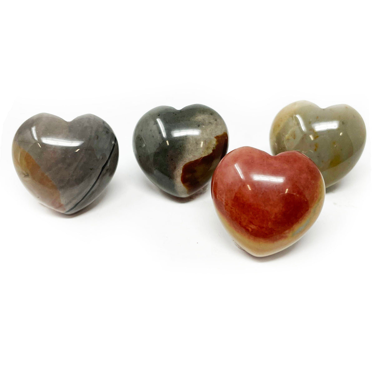 Polychrome Jasper Heart - Mini Puff (Singles)