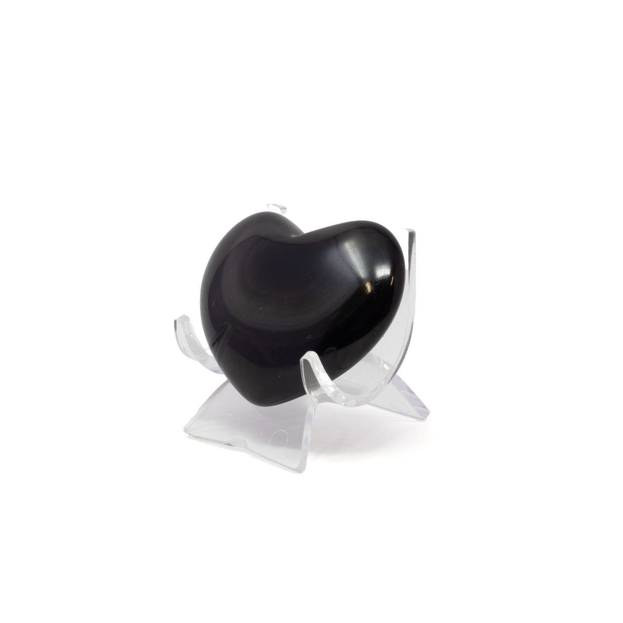 Rainbow Obsidian Heart on Lucite Stand