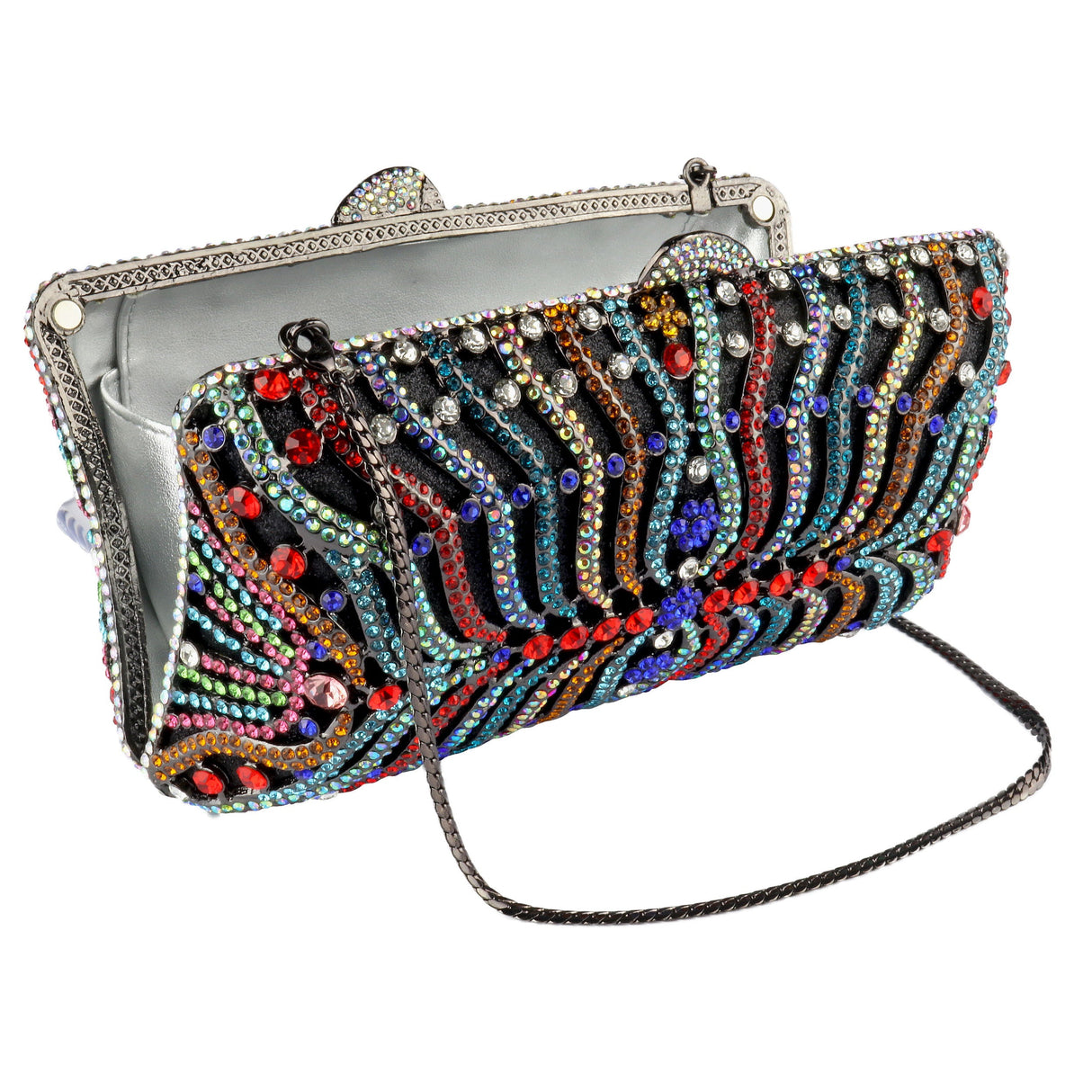 Multicolor Wave Crystal Purse