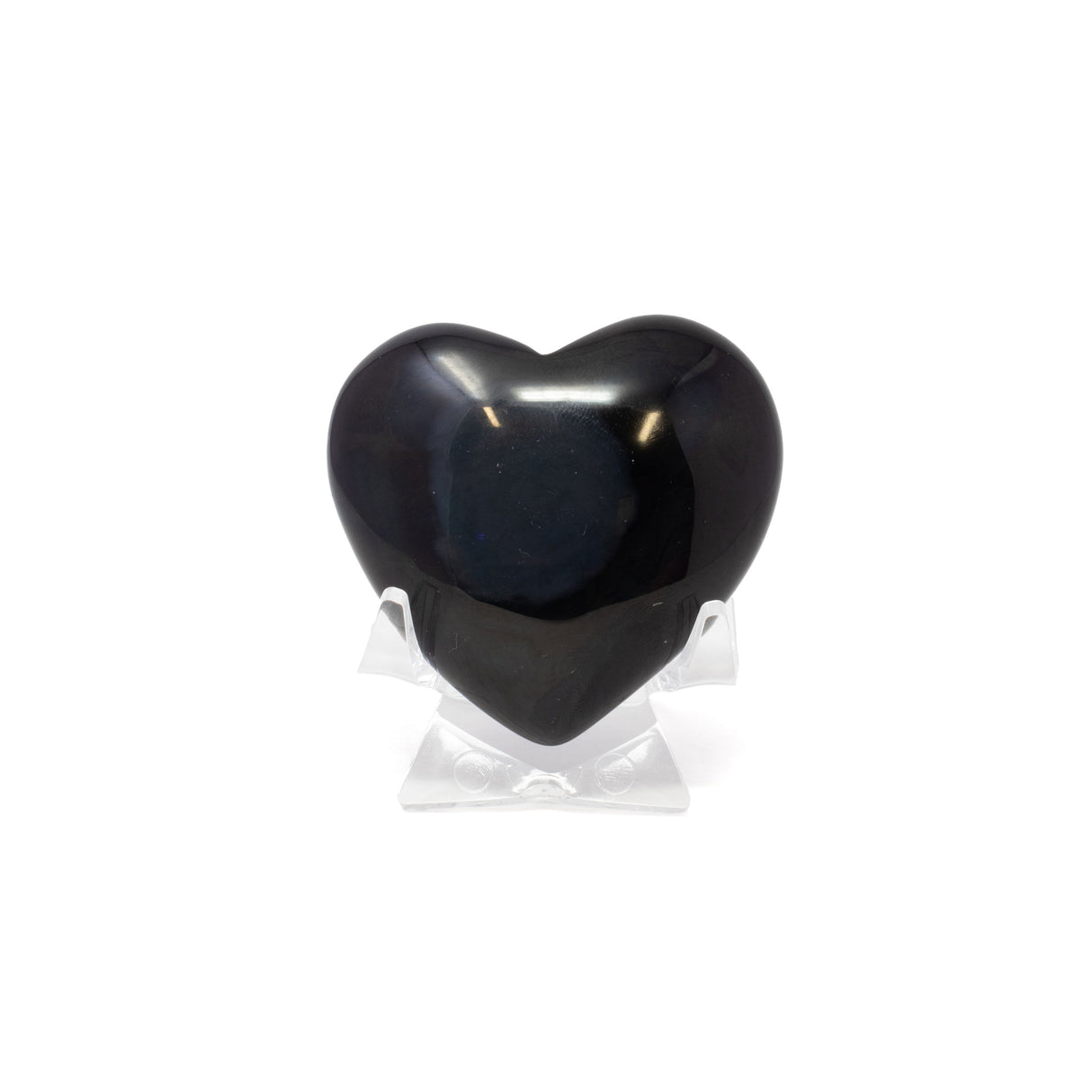 Rainbow Obsidian Heart on Lucite Stand