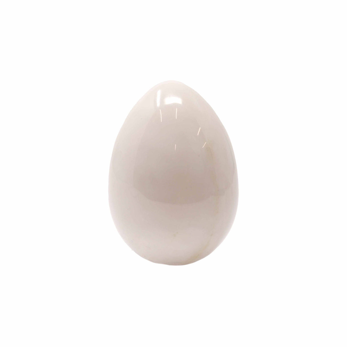 White Dolomite Egg with Lucite Ring Stand
