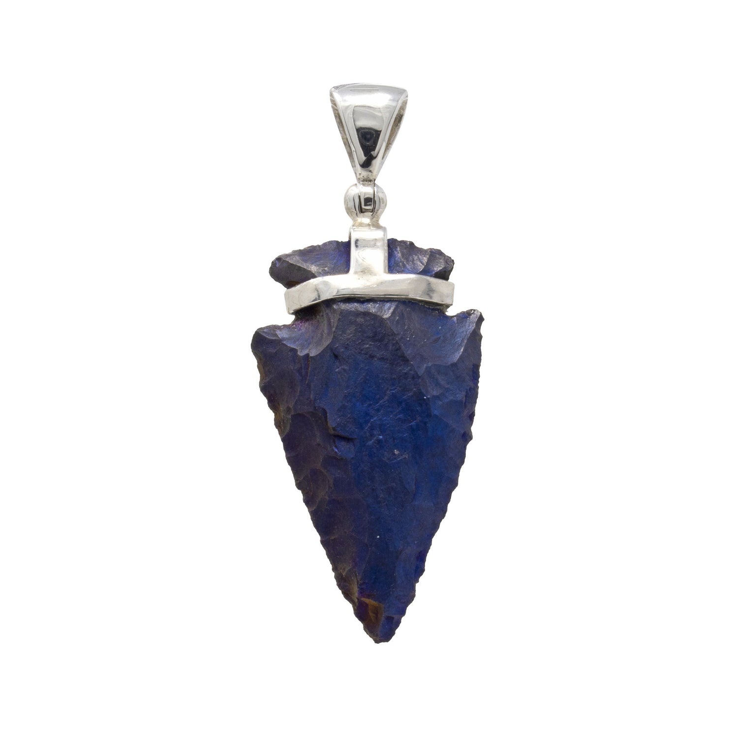 Quartz Arrowhead Pendant with Titanium Coating