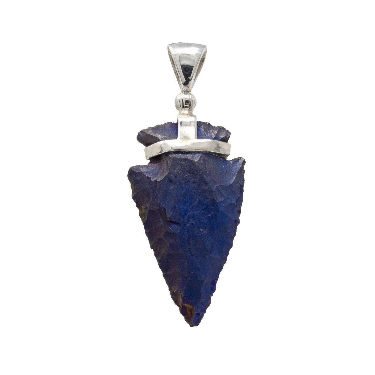 Quartz Arrowhead Pendant with Titanium Coating