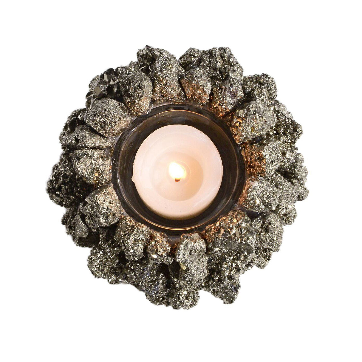 Peruvian Pyrite Candle Holder